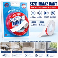 Boss Yeni Nesil Mutfak ve Banyo Su Geçirmez Renk Değiştirmez Yapışkanlı Sızdırmaz Bant 22 mm x 3,35 Metre