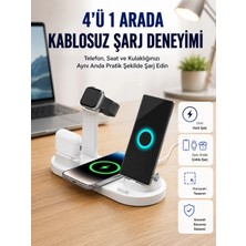Renas Store Masaüstü Düzenleyici 4’ü 1 Arada Kablosuz Şarj Aksesuarı Yeni Nesil