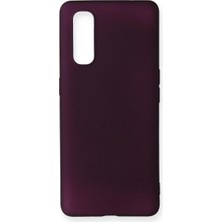Renas Store Oppo Find X2 Kılıf First Silikon - Mürdüm