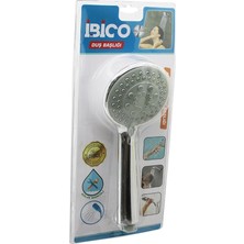Renas Store Orta Boy Yuvarlak - Bombeli =9.7cm Duş Başlık Kademeli Vakumlu Krom Gövde - Gri Zeminsap:14.5cm (5047)