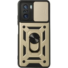 Renas Store Xiaomi Poco F3 Kılıf Pars Lens Yüzüklü Silikon - Gold