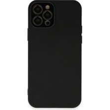 Renas Store Iphone 12 Pro Max Kılıf Lansman Glass Kapak - Siyah