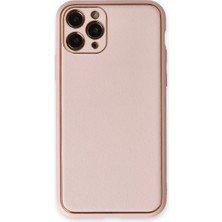 Renas Store Iphone 11 Pro Kılıf Coco Deri Silikon Kapak - Pudra