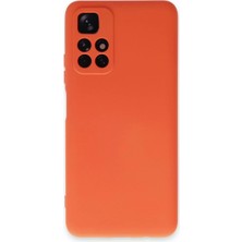 Renas Store Xiaomi Redmi Note 11T Kılıf Nano Içi Kadife Silikon - Turuncu