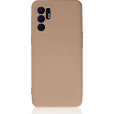 Renas Store Oppo Reno 6 Kılıf Nano Içi Kadife Silikon - Pudra