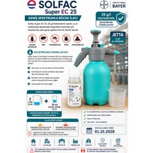 Bayer Solfac Super Ec 25 (100 Ml) + Jetta 2 Lt Basınçlı El Pompası + Ölçüm Kabı | Profesyonel Haşere Mücadele Seti | Geniş Spektrumlu Böcek Mücadelesi
