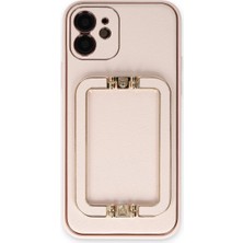 Renas Store Iphone 12 Kılıf Coco Elit Kapak - Pudra