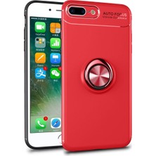 Renas Store Iphone 7 Plus Kılıf Range Yüzüklü Silikon - Kırmızı