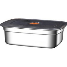 Chavin Çelik 850 ml Yemek Meyve Et Buzdolabı Beslenme Saklama Kabı MT110-