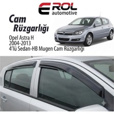 Erol Otomotiv Opel Astra H (2004-2013) Uyumlu 4'lü Sedan-Hb Mugen Cam Rüzgarlığı Takımı