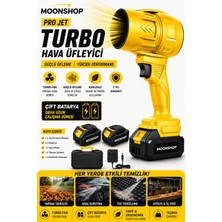 Moonshop Pro Jet Turbo Hava Üfleyici Fan Yaprak Üfleme Araba Cam Su Lekeleri Kurulama Fanı