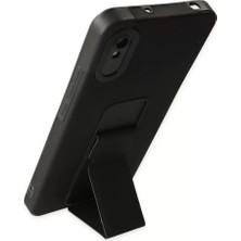Renas Store Newface Xiaomi Redmi 9A Kılıf Mega Standlı Silikon - Siyah