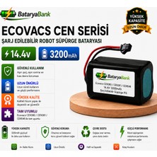 Bataryabank Ecovacs CEN360 / CEN361 / CEN546 Uyumlu Robot Süpürge Bataryası 14.4V 3200MAH Li-Ion Şarj Edilebilir Pil