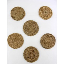 Grand Concept Store 6 Lı Hasır Çay Altlığı Çay Tabak 10,5cm
