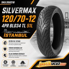 Billas 120/70-12 Tl Dubleks Istanbul Sılvermax 4pr 51L BL034 Scooter Lastiği Dört Mevsim