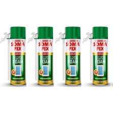 Somafix 4 Adet 300 ml Somafıx Poliüretan Köpük Çelik Kapı Pencere Dolgu S801