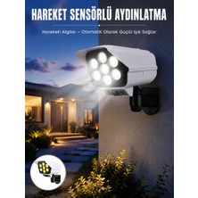 Solar Bahçe Aydınlatması Hareket Sensörlü Uzaktan Kumandalı Kamera Görünümlü Yeni Nesil