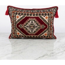 TURKISHRUG KINGDOM Şark Köşesi Sırt Dayama Minderi Geleneksel Etnik Desenli (Sünger Dahil) 48X68X10 cm Fermuarlı