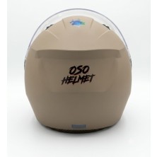 Oso Helmet Yarım Kask Gözlüklü Kahve - Xl Beden