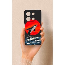 Vip Case Vivo Y33S Uyumlu Kırmızı Güneş Balina Desenli Silikon Kılıf