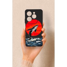 Vip Case Reeder S19 Max Pro S Uyumlu Kırmızı Güneş Balina Desenli Silikon Kılıf