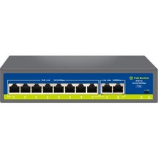Renas Store Novacom NVC-HIF0820GBL-C 8+2 Port Gigabit Uplink Poe Switch (250M Extend Modlu)