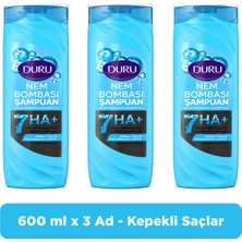 Duru Nem Bombası Şampuan 600 ml Kepeğe Karşı Etkili 3 Lü