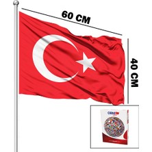 Renas Store Alpaka Kumaş Türk Bayrak 40X60CM