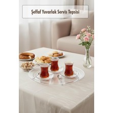 Renas Store Şeffaf Yuvarlak Servis Tepsisi 33 cm