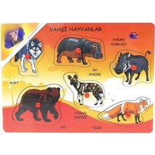 Renas Store ONY-135-136-137 Ahşap Tutmalı Vahşi Hayvanlar