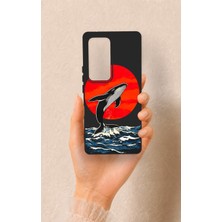 Vip Case Vivo V30 Uyumlu Kırmızı Güneş Balina Desenli Silikon Kılıf