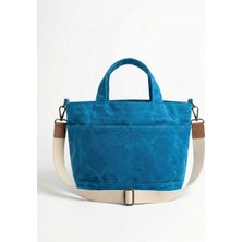 Old Cotton Cargo S Mila Bag Kadın Omuz Çantası Mumlu Kanvas Tote Bag Günlük El Çantası
