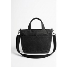 Old Cotton Cargo S Mila Bag Kadın Omuz Çantası Mumlu Kanvas Tote Bag Günlük El Çantası