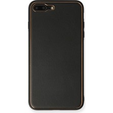 Renas Store Iphone 7 Plus Kılıf Coco Deri Silikon Kapak - Siyah