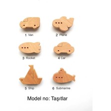 Miessa 6 Adet! Bebek Odası Ahşap Kulp, Uçaklı Arabalı Kulp, Bebek Çocuk Odası Taşıtlı Kulp