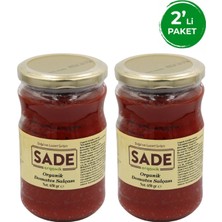Sade Organik Domates Salçası 650 gr 2'li İkili Paket, Türkiye Menşeli Organik Ürün