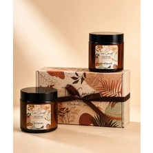 Tiem Concept Kokulu Mum Seti - Soya Mum 2'li Hediye Seti, Sandalağacı ve Okyanus Aromalı Amber Kavanoz Mumlar