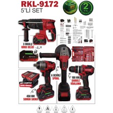RKL-9172 Retools Bordo 5 Lı Set (4 Lü Set + 216 Parça Lokma Takımı)