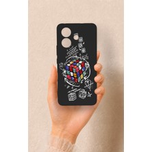 Vip Case Vivo V60 Lite Uyumlu Rubik Küb Desenli Silikon Kılıf