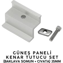 Ycs Güneş Paneli Kenar Tutucu Set (Baklava Somun + Cıvata) 35MM