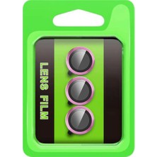 Renas Store Samsung Galaxy S25 Fe Raze Metal Kamera Lens - Pembe