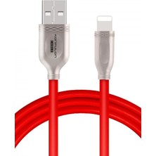 Csmo-Tex Konfulon S48 Lightning Kablo Iphone Uyumlu 1m 3A - Kırmızı