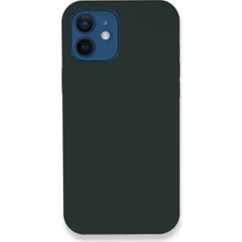 Renas Store Apple iPhone 12 Kılıf Lansman Legant Silikon - Koyu Yeşil