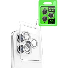Uravas Store Iphone 16 Pro Max Raze Metal Kamera Lens - Beyaz