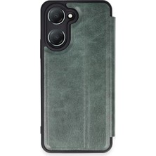 Renas Store Vivo Y18 Kılıf Flip Cover - Koyu Yeşil