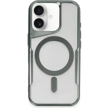 Renas Store Apple iPhone 16 Plus Kılıf Boyi Magsafe Silikon Kapak - Yeşil