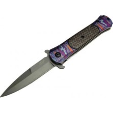 Renas Store Çakı Mor 22 cm Yarı Otomatik , Kemerlikli