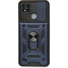 Renas Store Realme C11 2021 Kılıf Pars Lens Yüzüklü Silikon - Lacivert