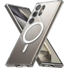 Renas Store Samsung Galaxy S24 Ultra Kılıf Magneticsafe Şeffaf Silikon - Şeffaf