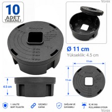 Vorex 10 Adet 11 cm Tabanlı Yuvarlak Kamera Buatı Geçmeli Kapaklı 56-70-84-101 mm Ip Dome